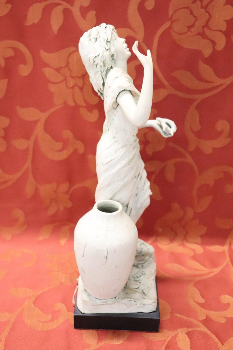 20th Century Porcelain Sculpture Portrait of a Young Woman Signed For