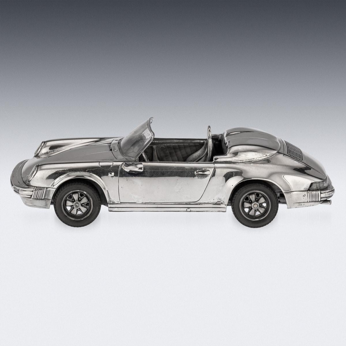 20th Century Porsche 911 Convertible Silver Model Of A Car L Donati C 20th-century-porsche-911-convertible-silver-model-of-a-car-l-donati-c