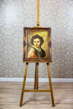 Portrait d'un petit garçon dans un cadre néo-rococo, XXe siècle