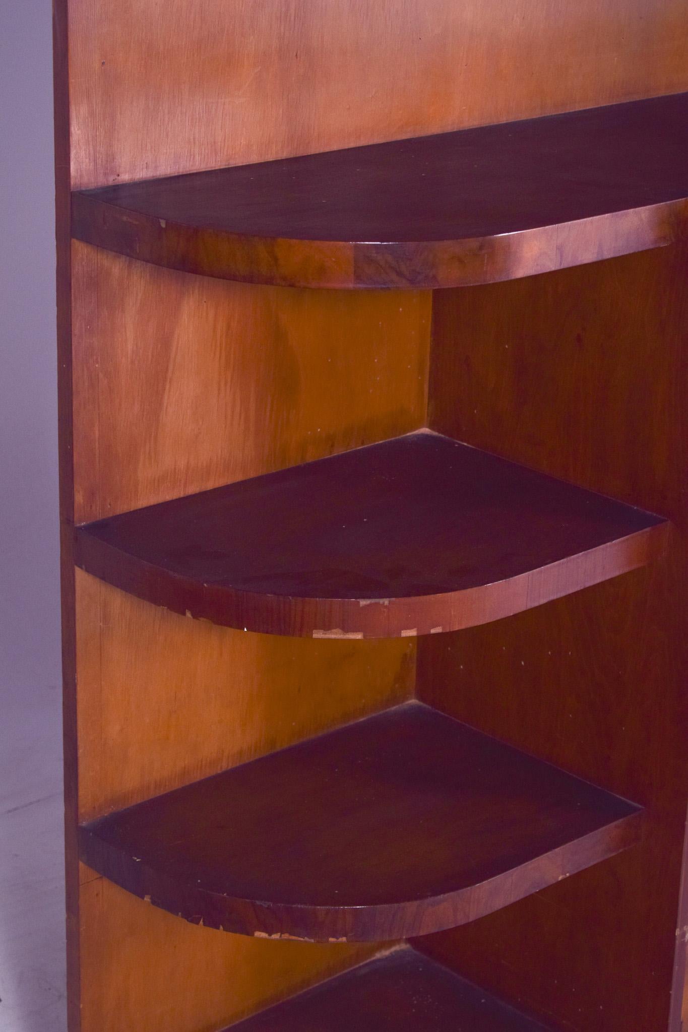 Legno Libreria portoghese Art Deco del XX secolo in vendita