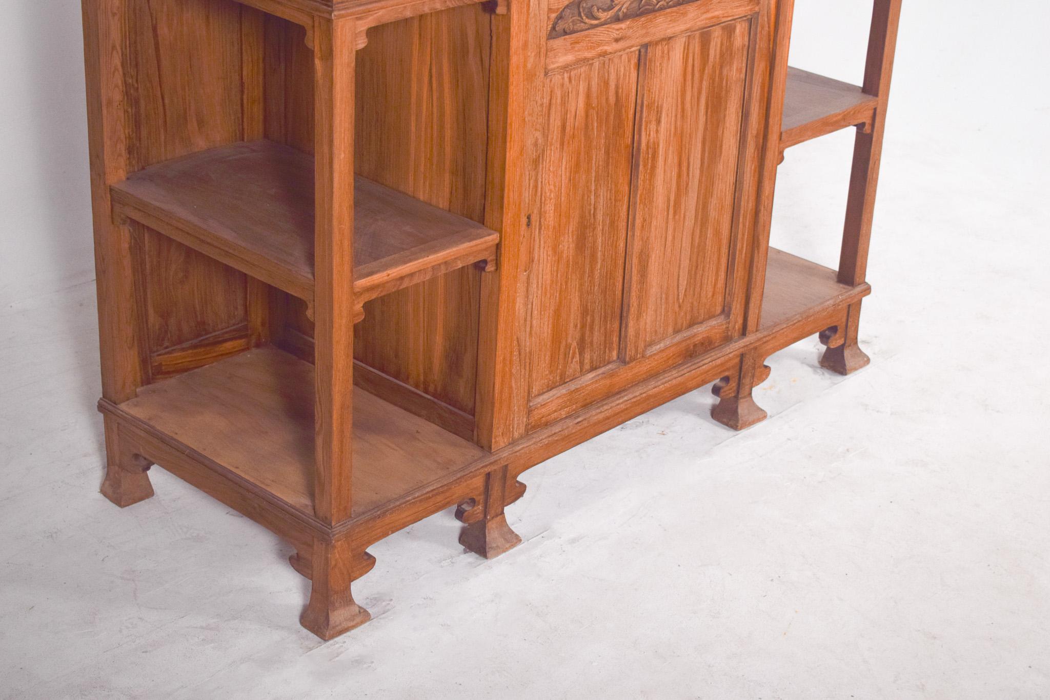 20th Century Portuguese Art Nouveau Tall Sideboard For Sale 1