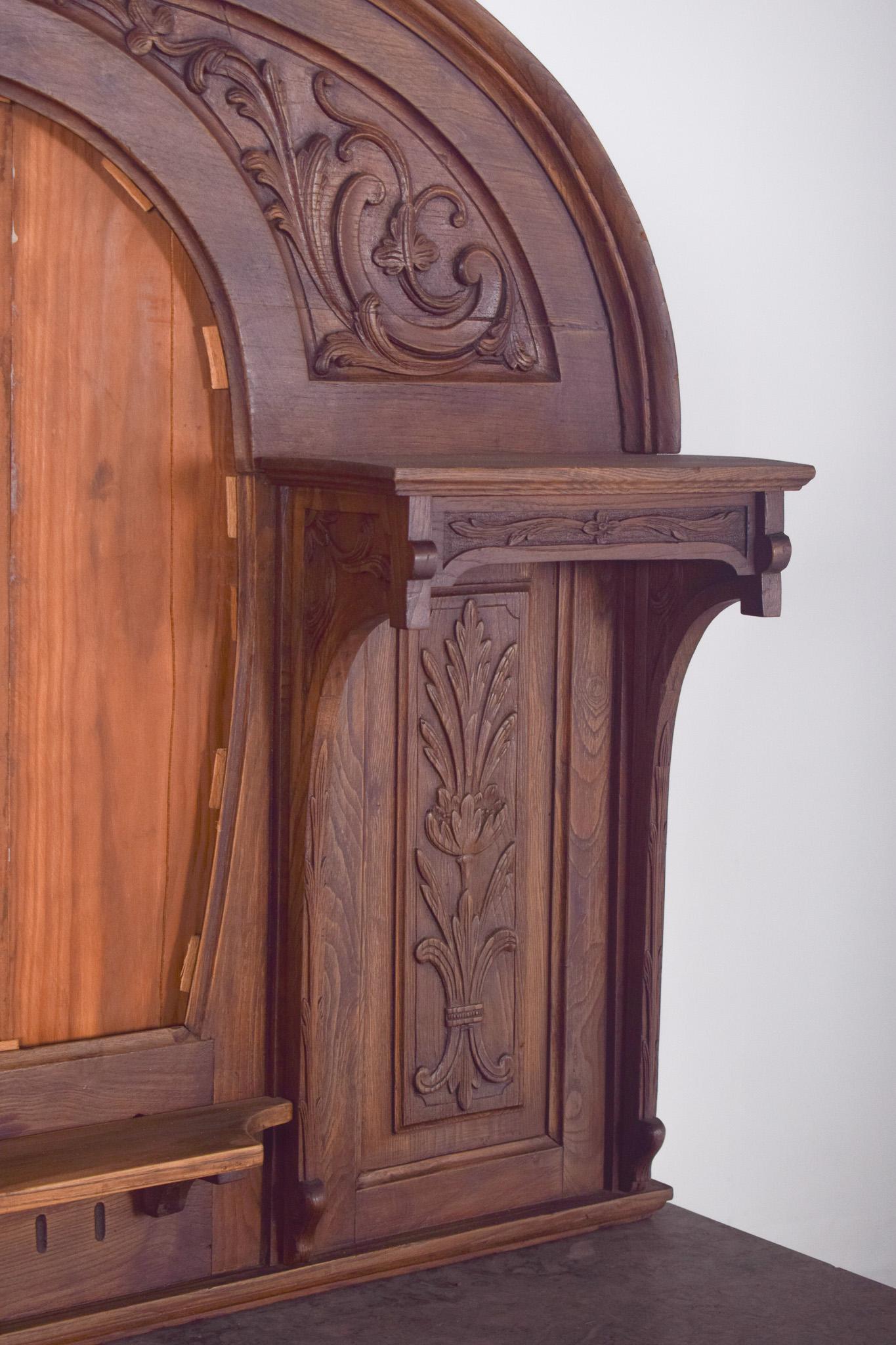 20th Century Portuguese Art Nouveau Tall Sideboard For Sale 5