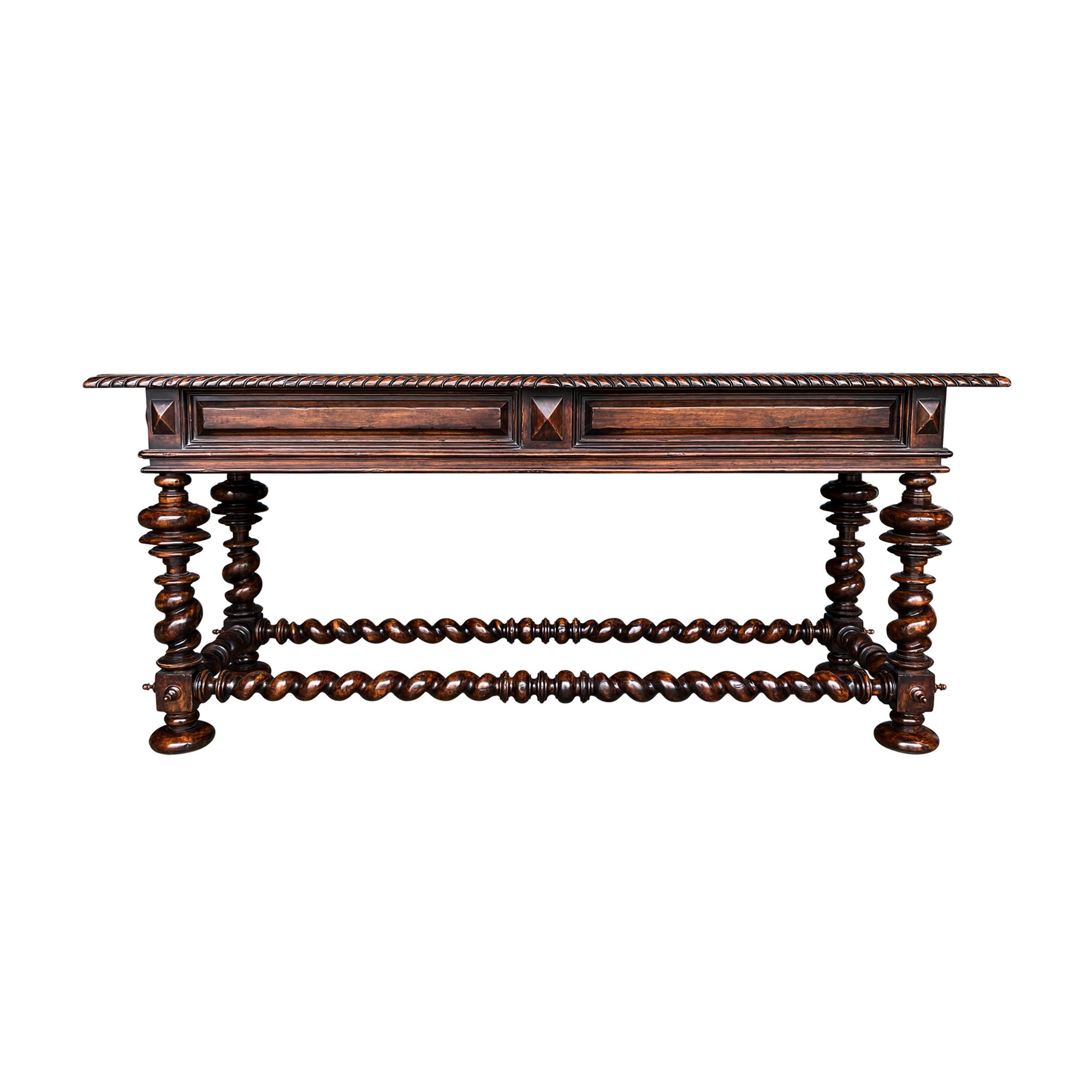 Wood 20th Century Portuguese Console Table