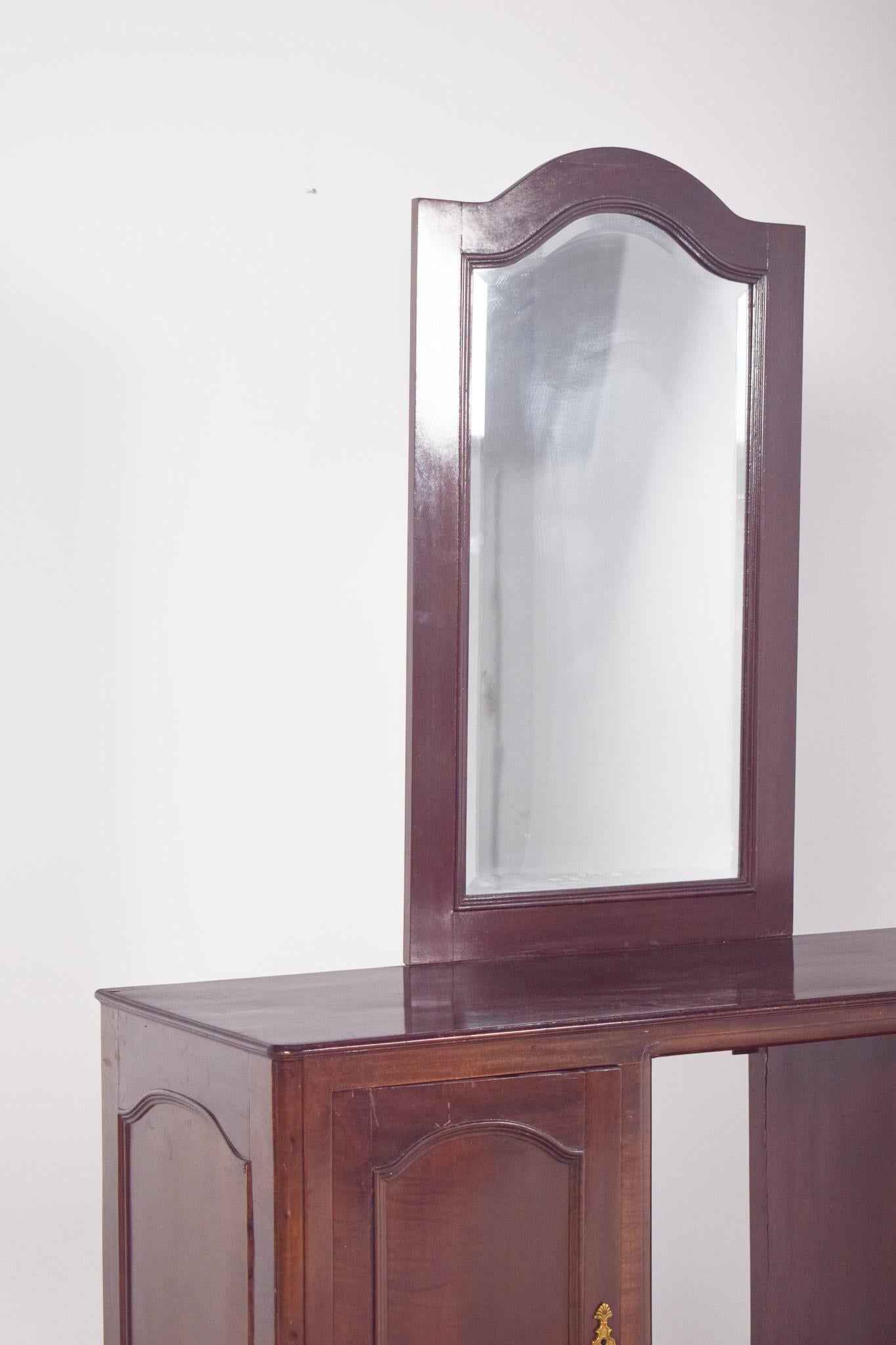 Wood 20th Century Portuguese Dressing Table with Mirror For Sale