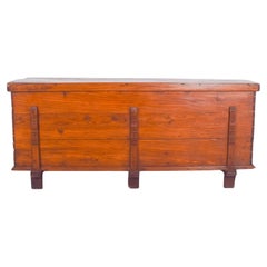 20th Century Portuguese Large chest in Pine Wood