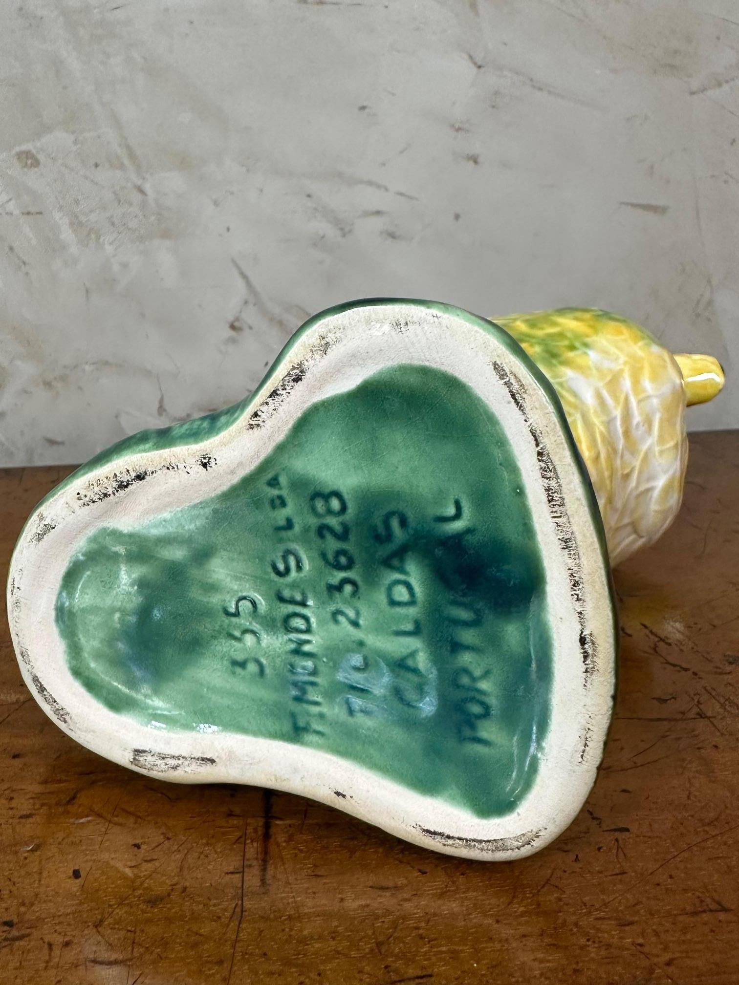 20th century Portuguese Painted Earthenware Duck Pitcher, 1970S 5