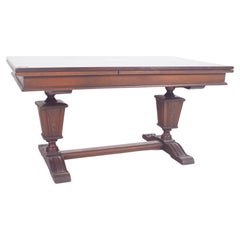 Table de salle à manger portugaise rectangulaire à rallonge du 20ème siècle