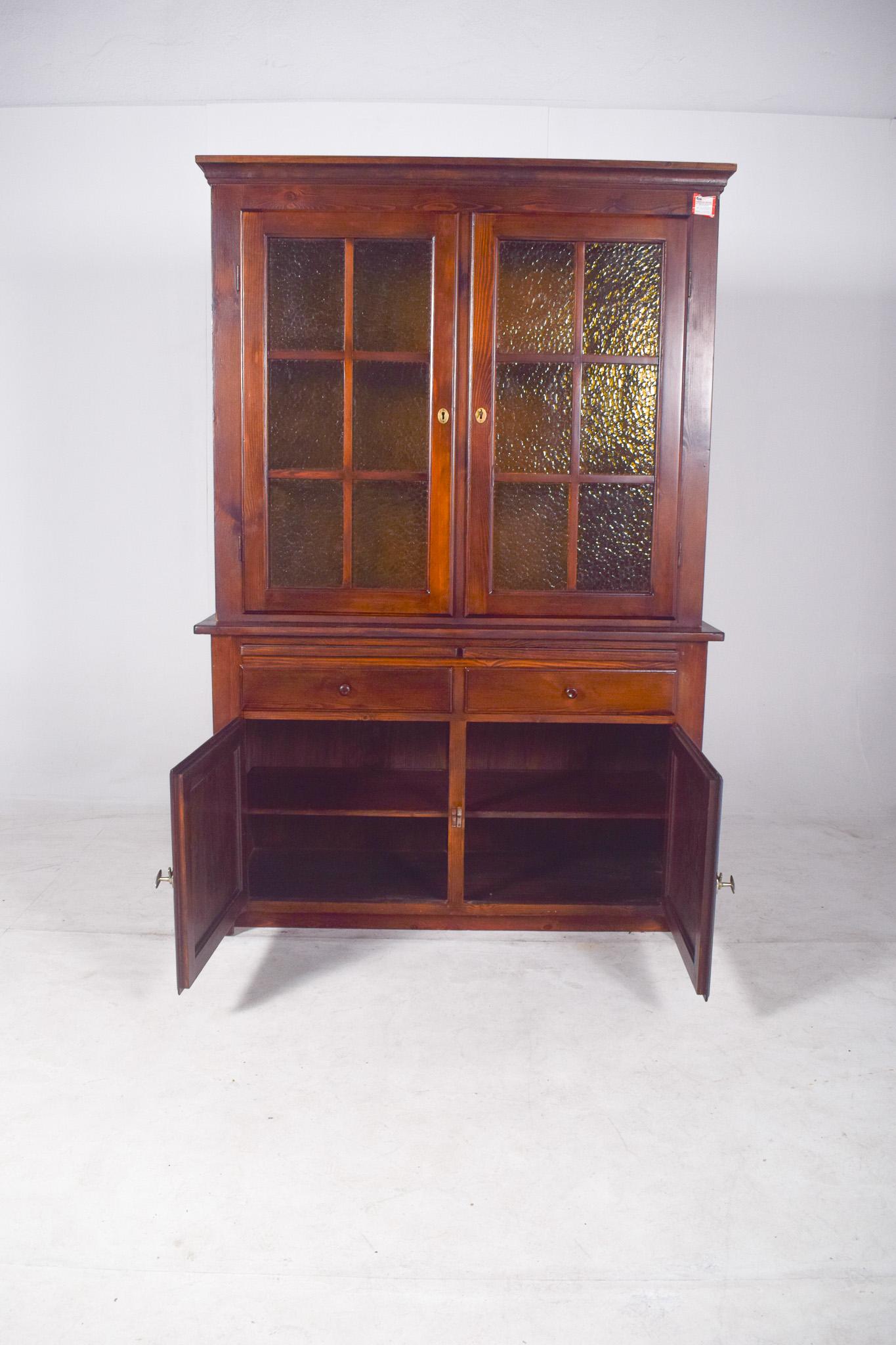 20th Century Portuguese Two-body Display Cabinet For Sale 6