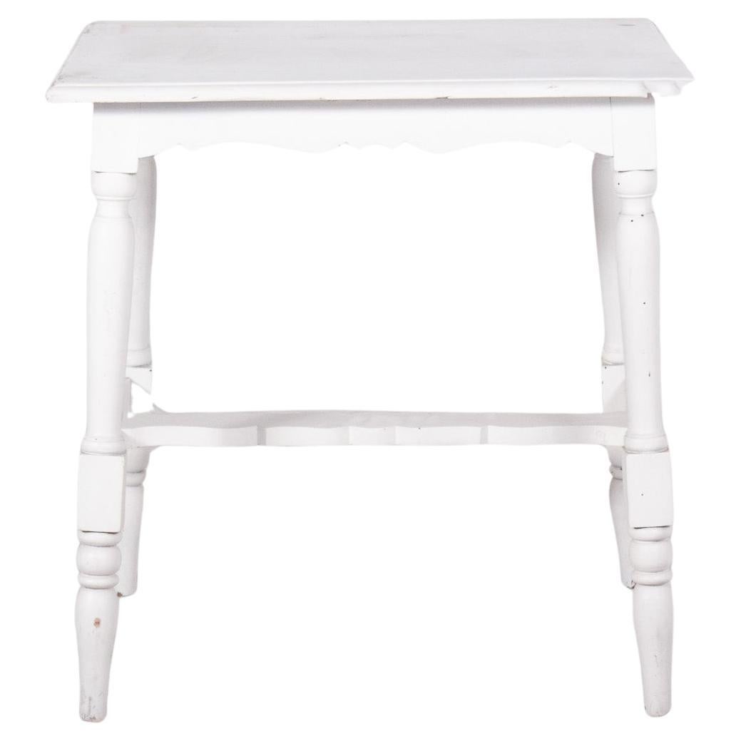 20th Century Portuguese White Painted Coffee Table For Sale