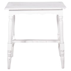Antique 20th Century Portuguese White Painted Coffee Table