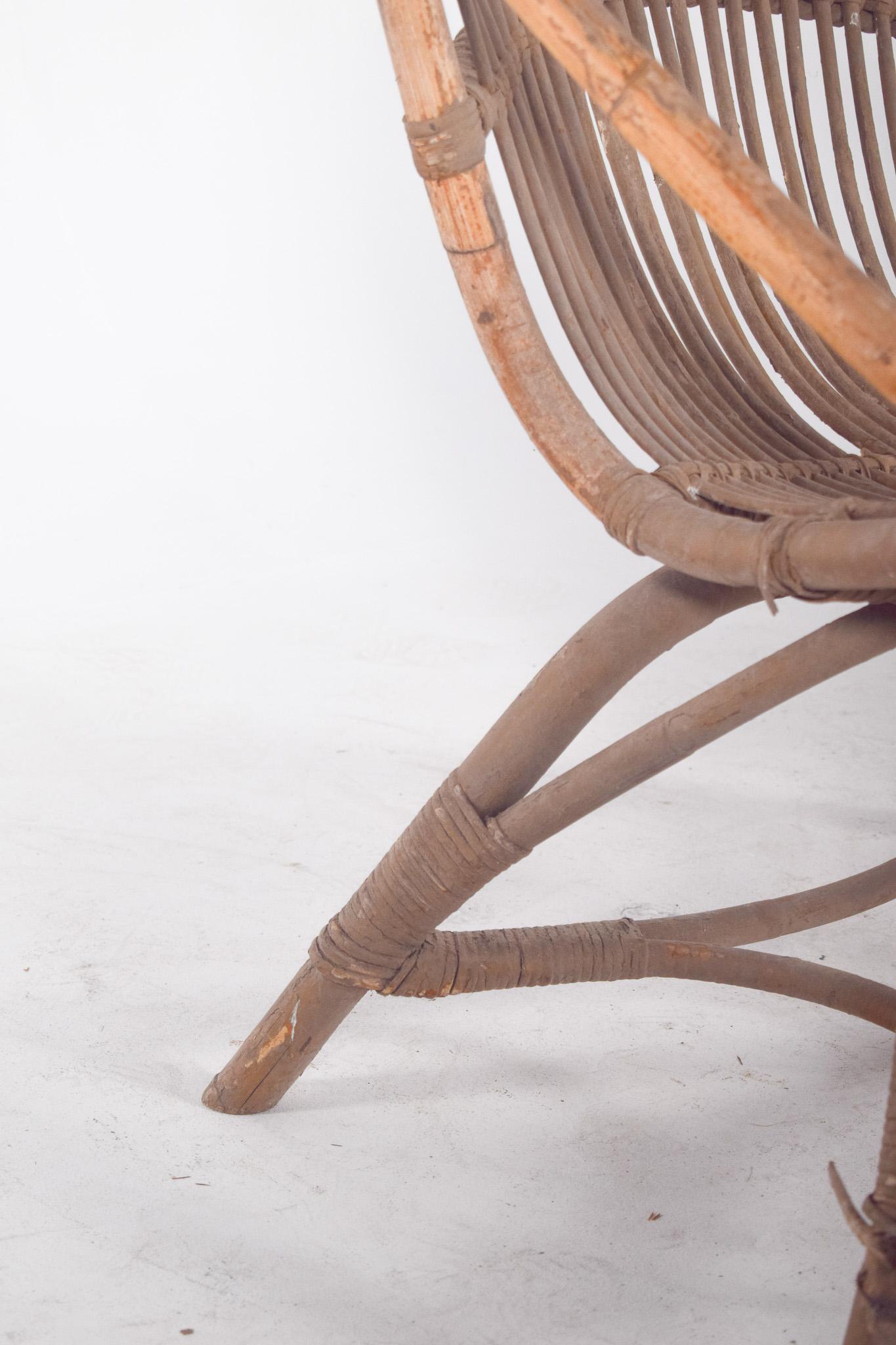Chaise en osier portugaise du 20e siècle en vente 1