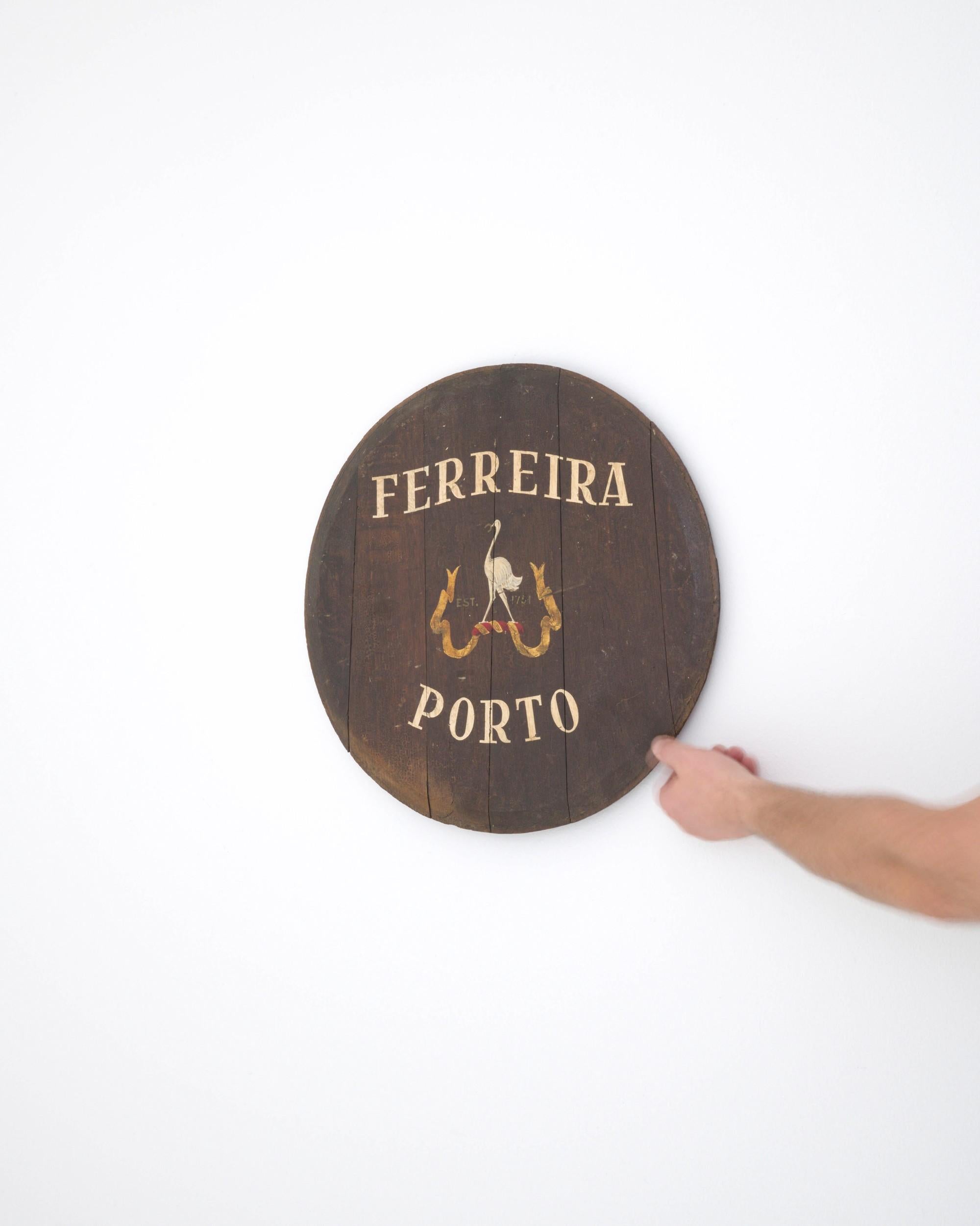 20th Century Portuguese Wine Barrel Wall Decoration In Good Condition For Sale In High Point, NC