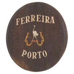 Vintage 20th Century Portuguese Wine Barrel Wall Decoration