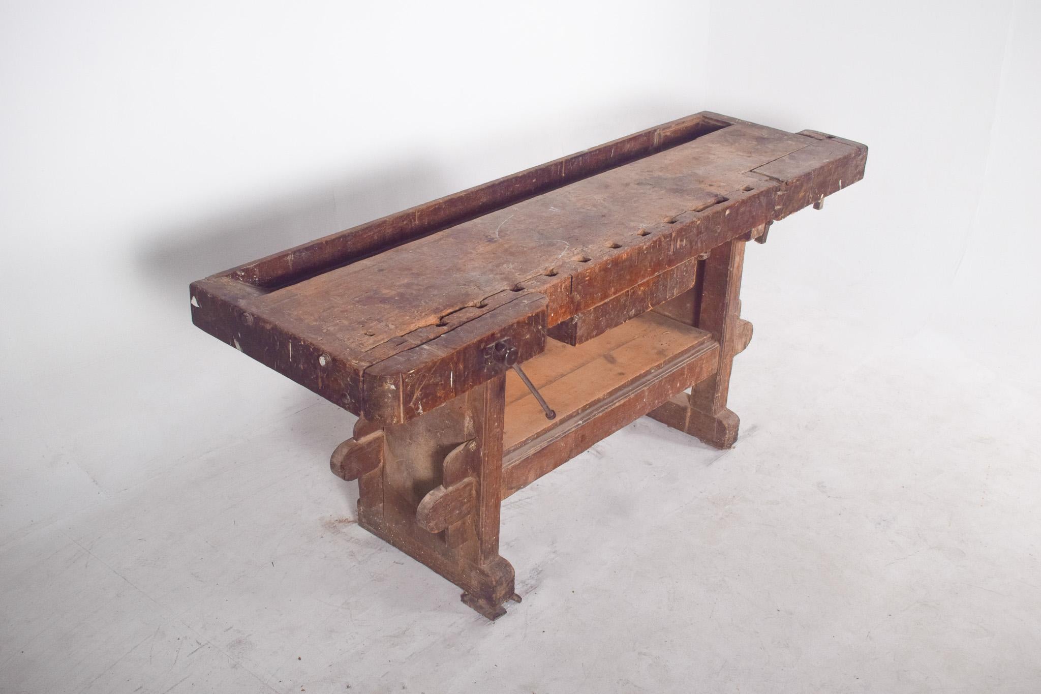 20th-Century Portuguese Woodworker's Workbench For Sale 1