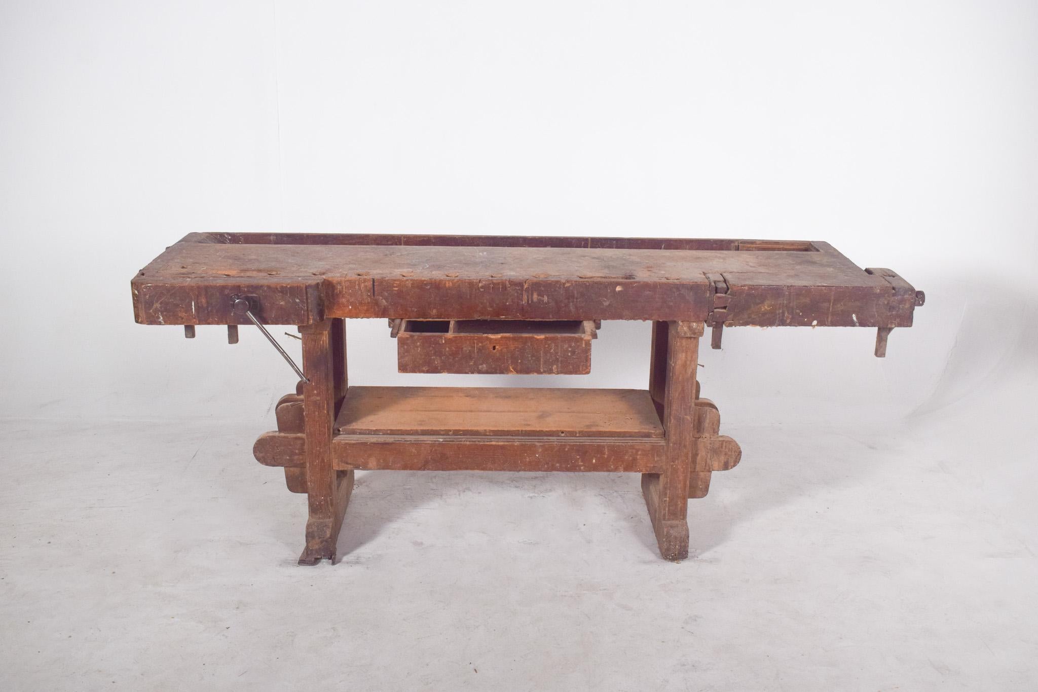 20th-Century Portuguese Woodworker's Workbench For Sale 4