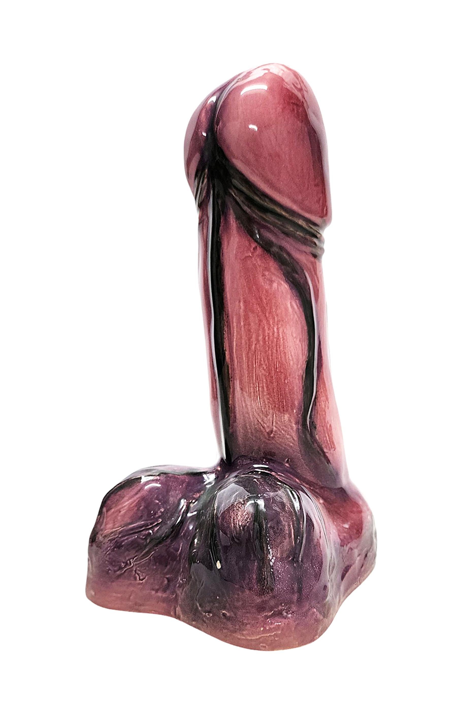 Late 20th century Post-Modern painted and glazed ceramic penis/phallic sculpture, United Kingdom

By: unknown
Material: ceramic, paint, enamel, clay
Technique: glazed, pressed, molded, painted, hand-painted, enameled, hand-crafted, fired
Dimensions:
