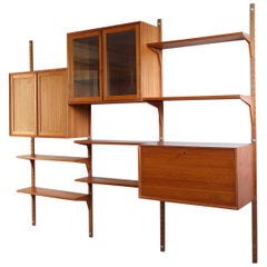 20th Century Poul Cadovius Royal System Modular Wall Furniture in Teak