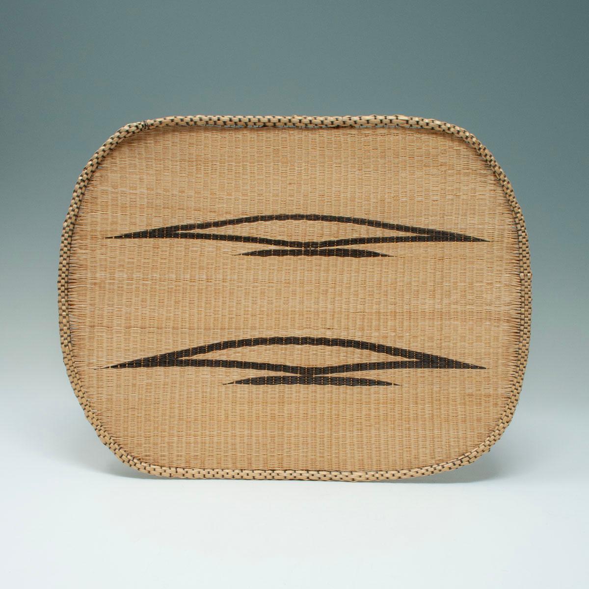 20th Century Presentation Tray, Agakoko, Tutsi People, Burundi or Rwanda

A wonderfully graphic miniature presentation tray for gifts, this one rectangular with rounded edges.
Ex. private collection, Madison, WI; ex. Alain Guisson, Brussels






