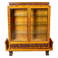 Antique 20th-Century Prewar Showcase-Bookcase