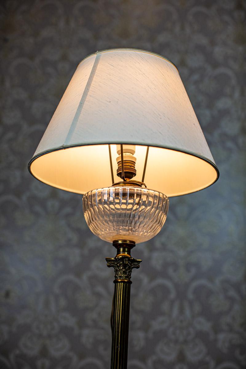 20th Century 20th-Century Prewar Table Lamp with Light Shade For Sale