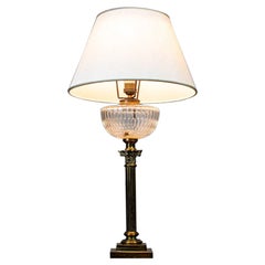 Lampe de bureau d'avant-guerre du XXe siècle avec abat-jour léger