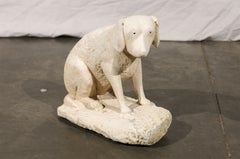 20th Century Primitive Carved Stone Dog