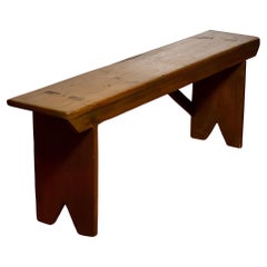 20th Century Primitive Farmhouse Pine Bench