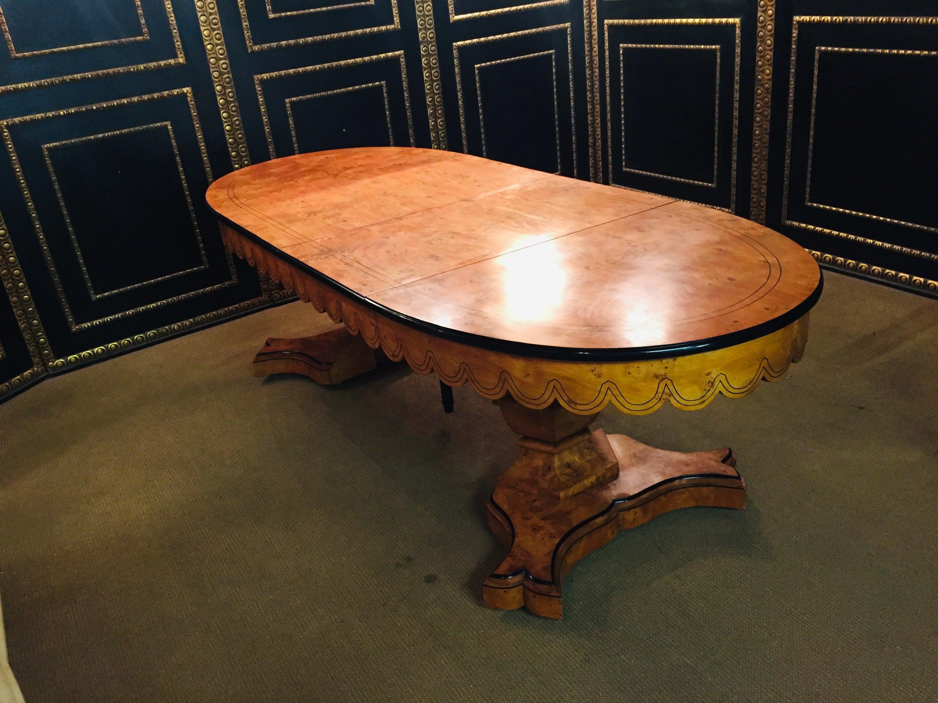 20th Century Princely Extendable Dinner Table in Biedermeier Style 7