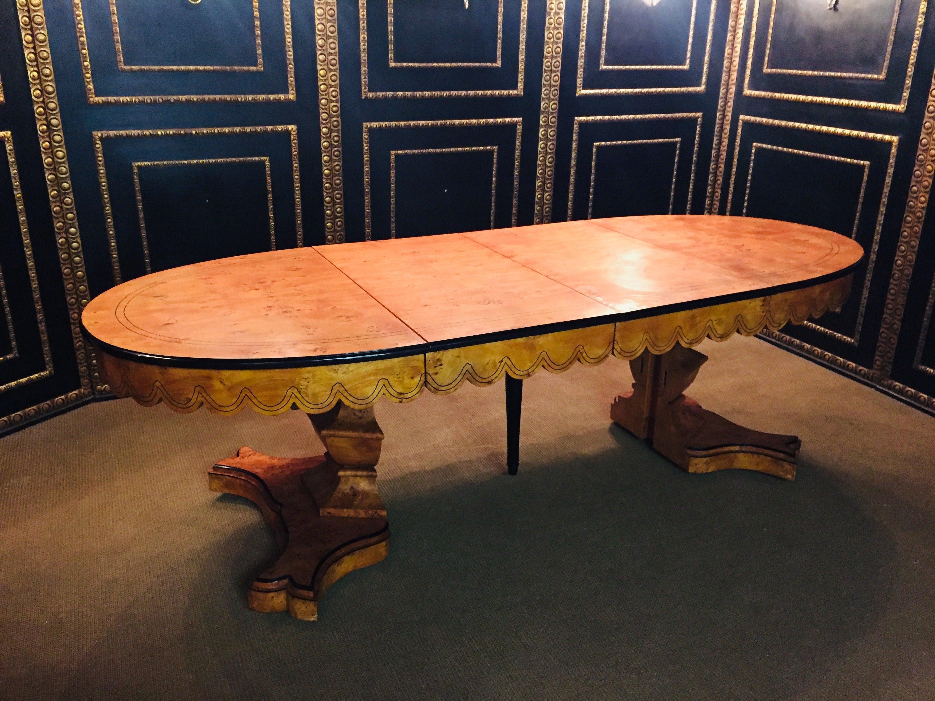 20th Century Princely Extendable Dinner Table in Biedermeier Style 9