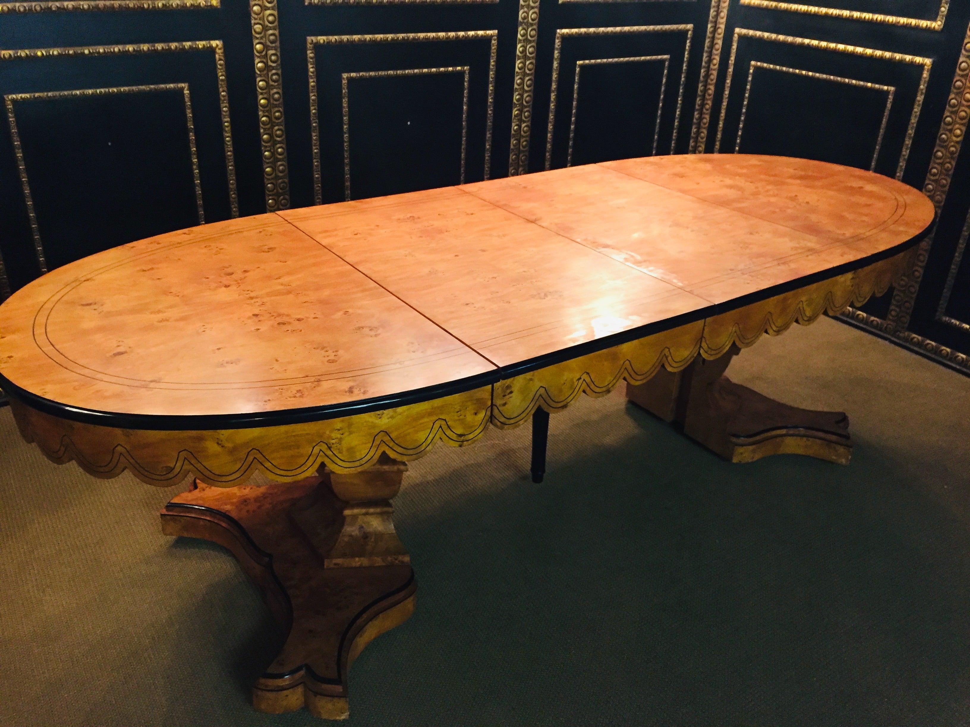 20th Century Princely Extendable Dinner Table in Biedermeier Style 14