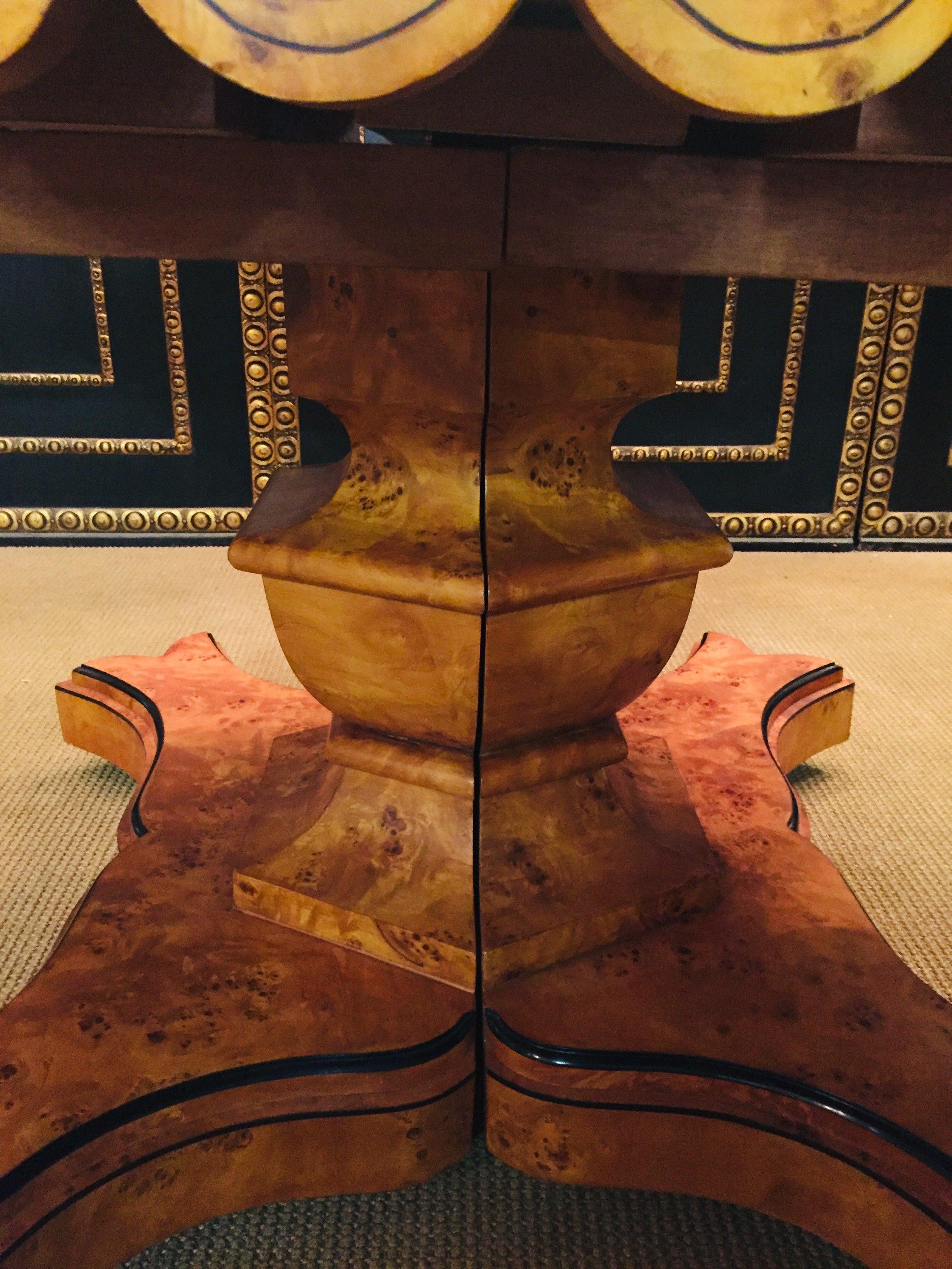 Veneer 20th Century Princely Extendable Dinner Table in Biedermeier Style