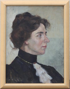 20th Century "Profil de Jacqueline" Oil Painting