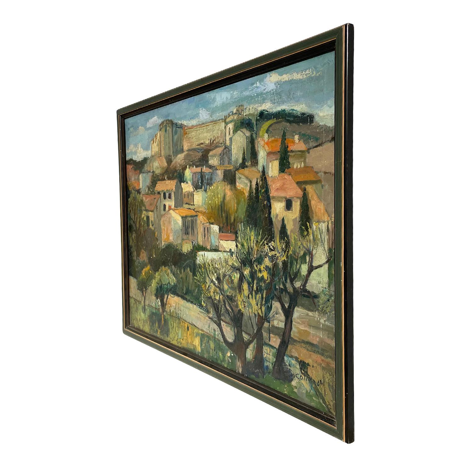Belgian 20th Century Provencal Landscape Oil Painting by Eugène Colignon For Sale