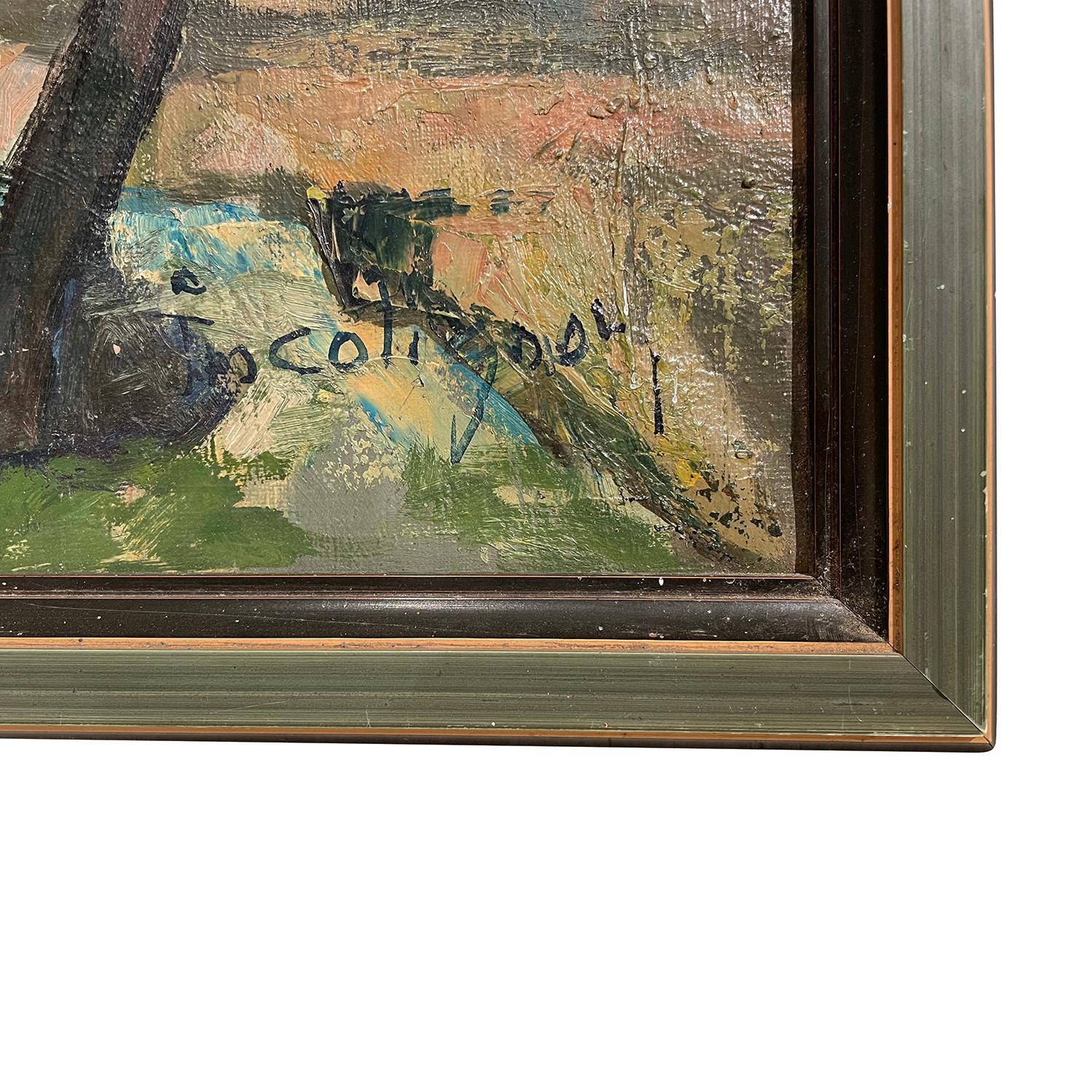 Belge Peinture à l'huile d'un paysage provençal du 20ème siècle par Eugène Colignon en vente