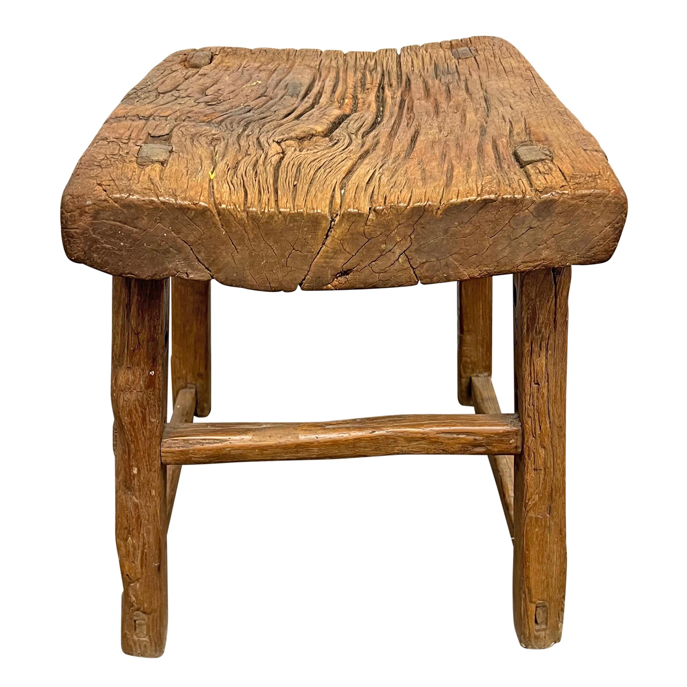 20th Century Provincial Chinese Stool or Side Table For Sale 2