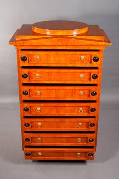 20th Century Pyramids Chiffioniere Commode in the Biedermeier Style Beech Root
