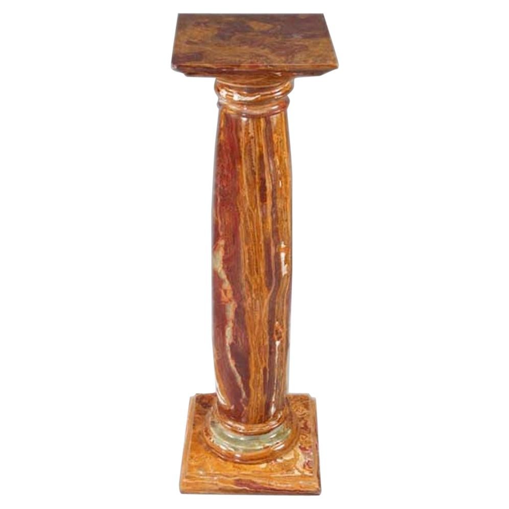 20th Century Quality Marble Onyx Pillar/ Column in Neoclassical Style For Sale