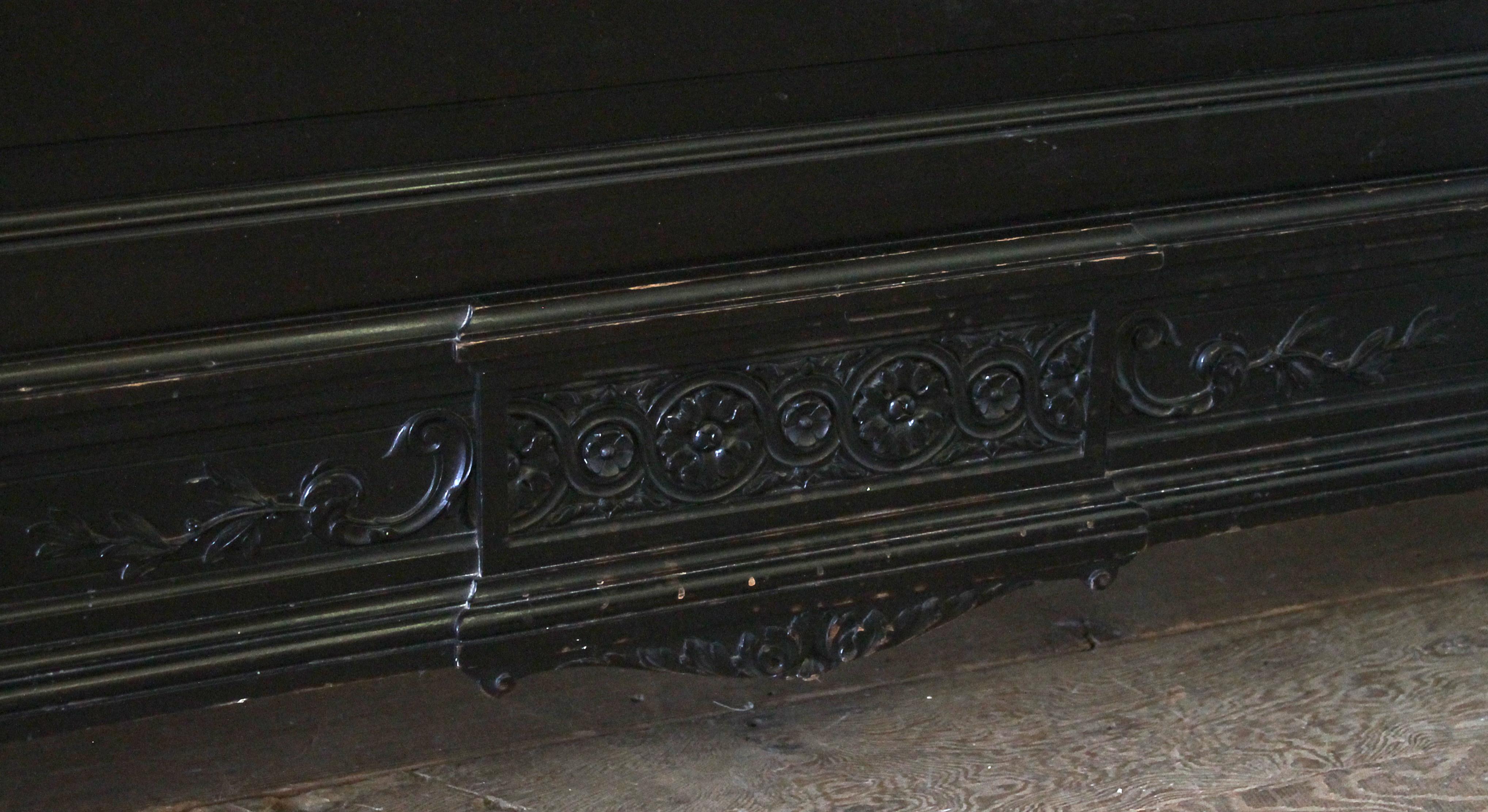 20th Century Queen-Size Ebonized Antique Louis XVI Style Bed 9