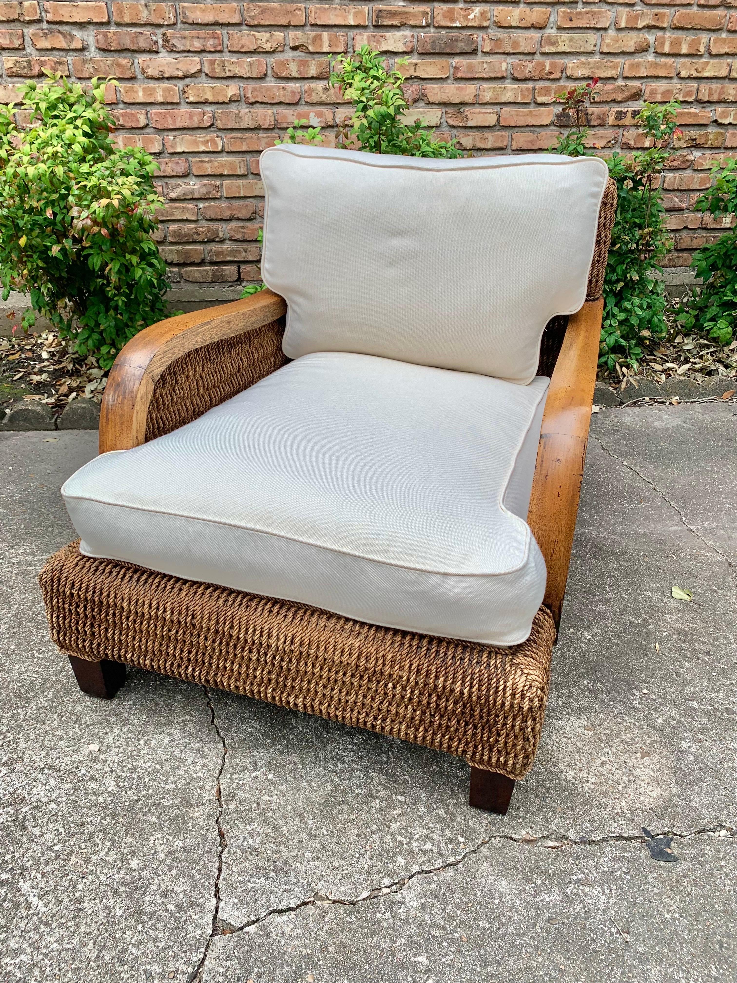 20th Century Ralph Lauren Barrymore Wicker Rope Armchair 5