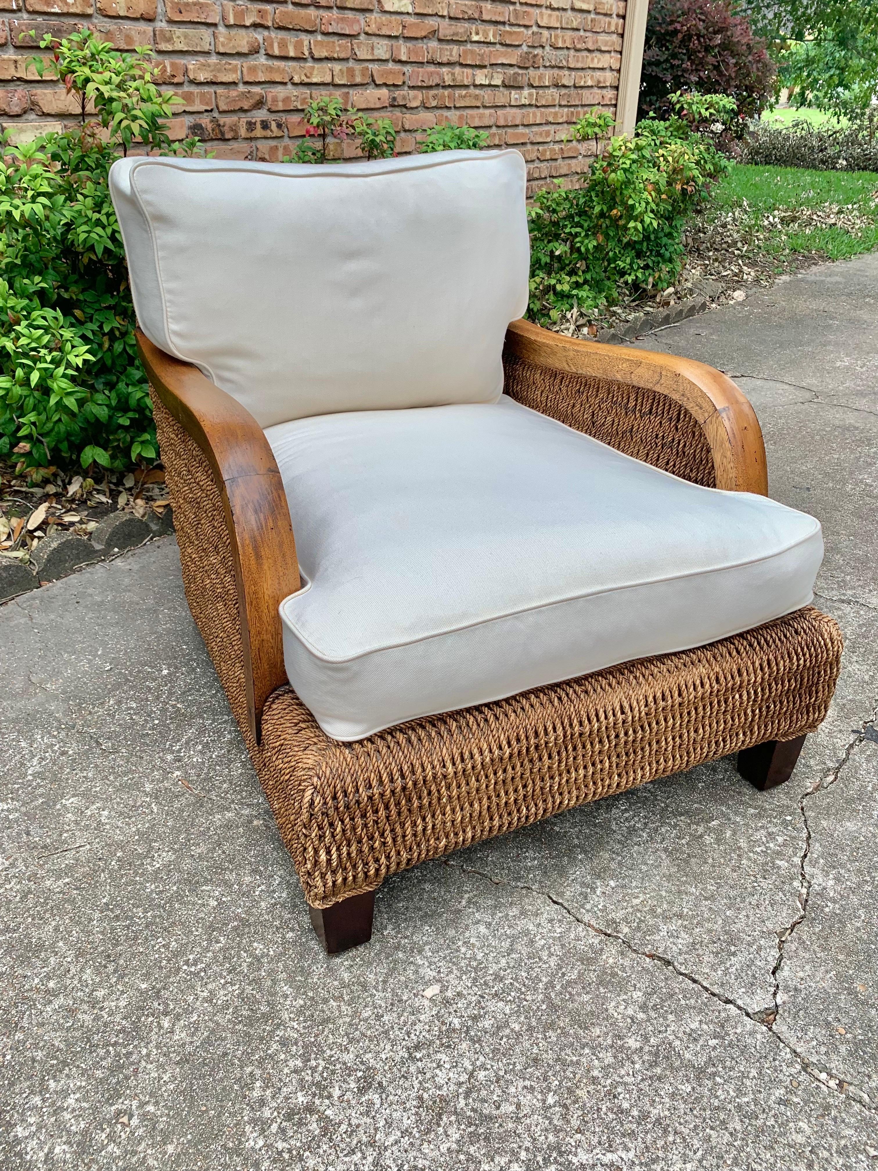 20th Century Ralph Lauren Barrymore Wicker Rope Armchair 7