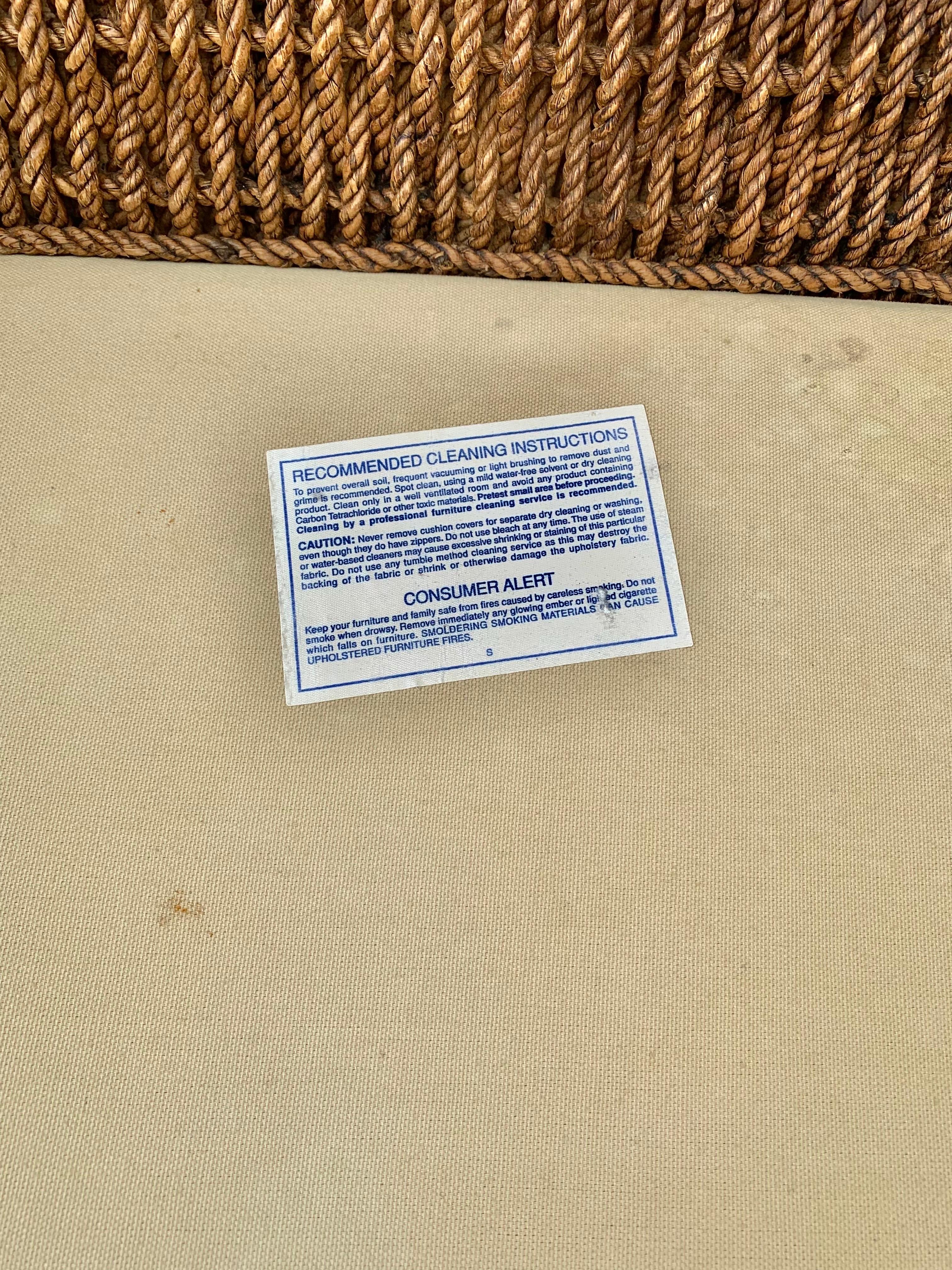 20th Century Ralph Lauren Barrymore Wicker Rope Armchair 8