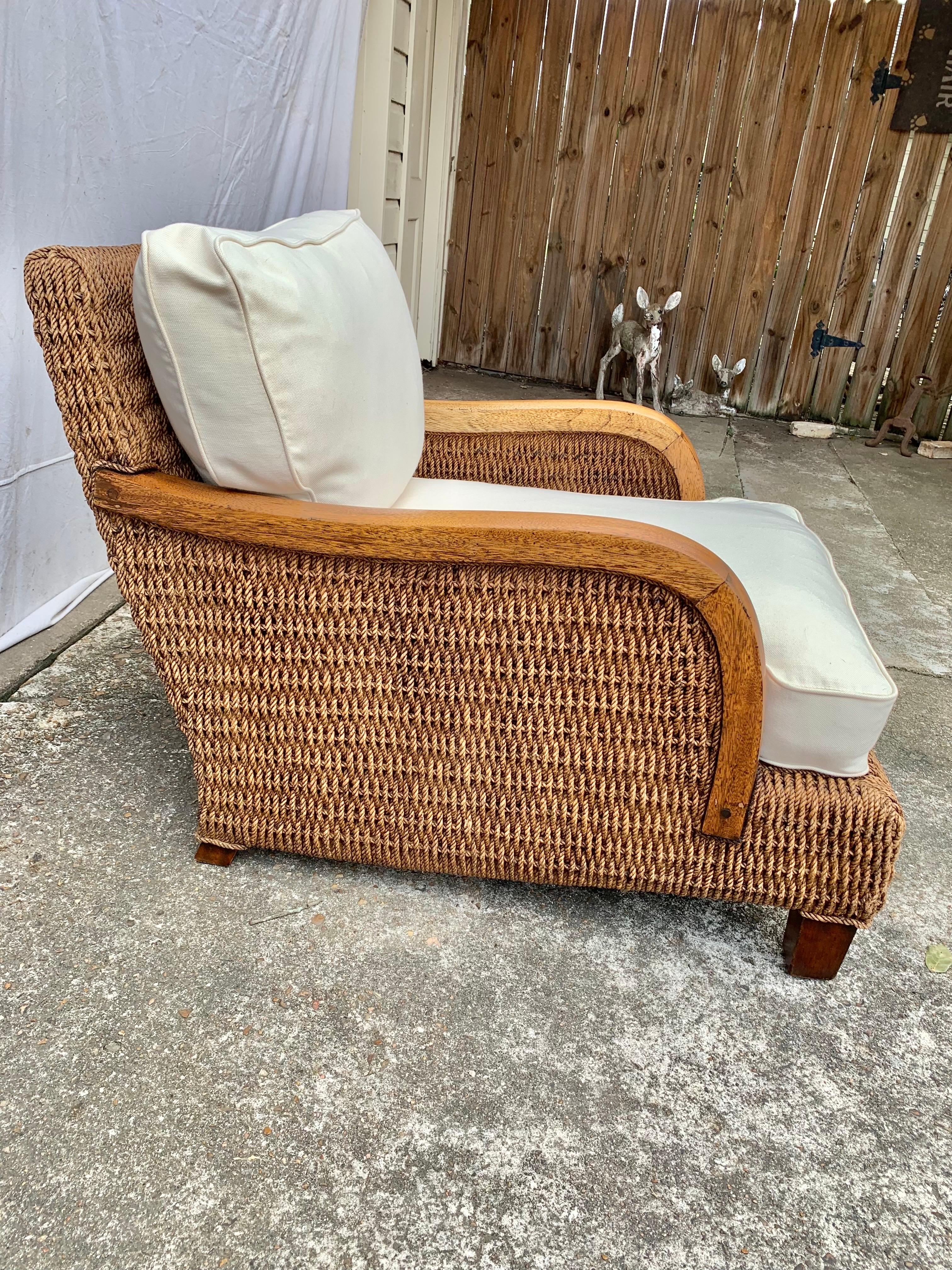 American 20th Century Ralph Lauren Barrymore Wicker Rope Armchair