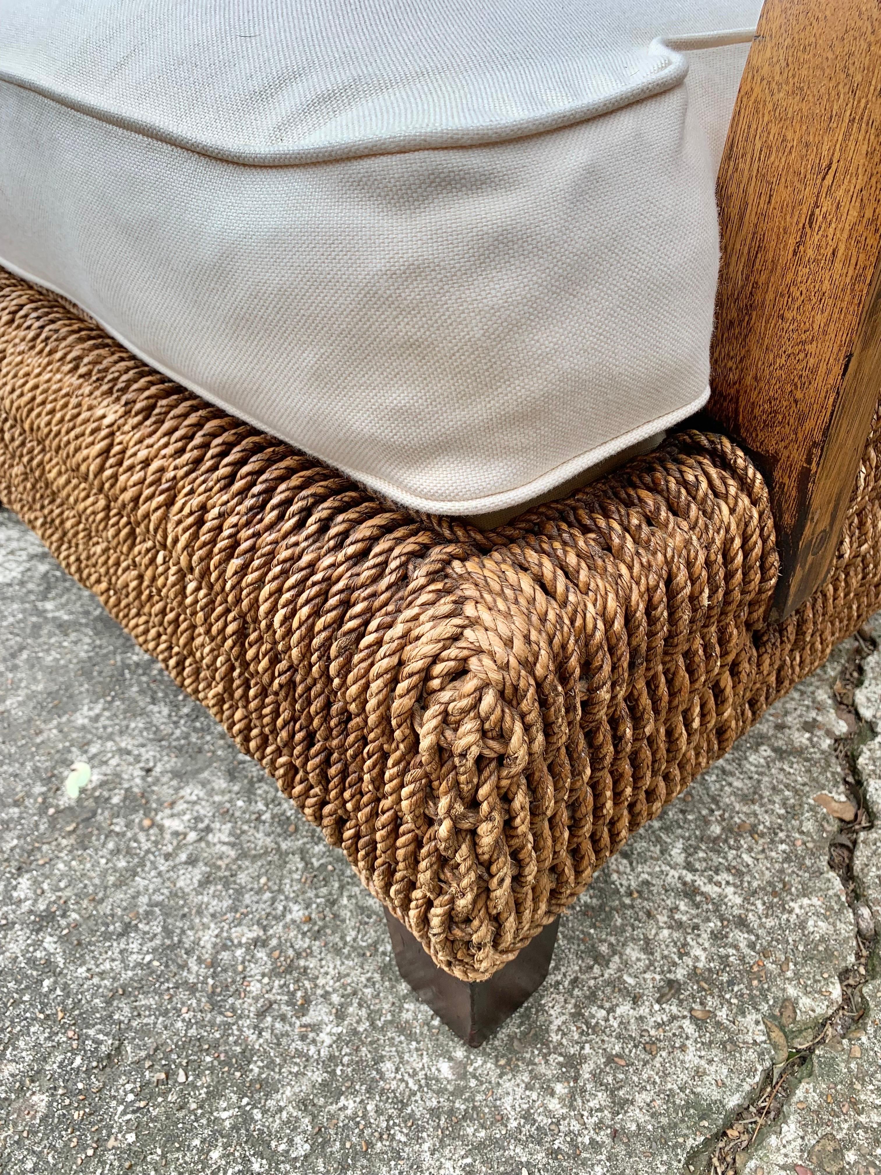Upholstery 20th Century Ralph Lauren Barrymore Wicker Rope Armchair