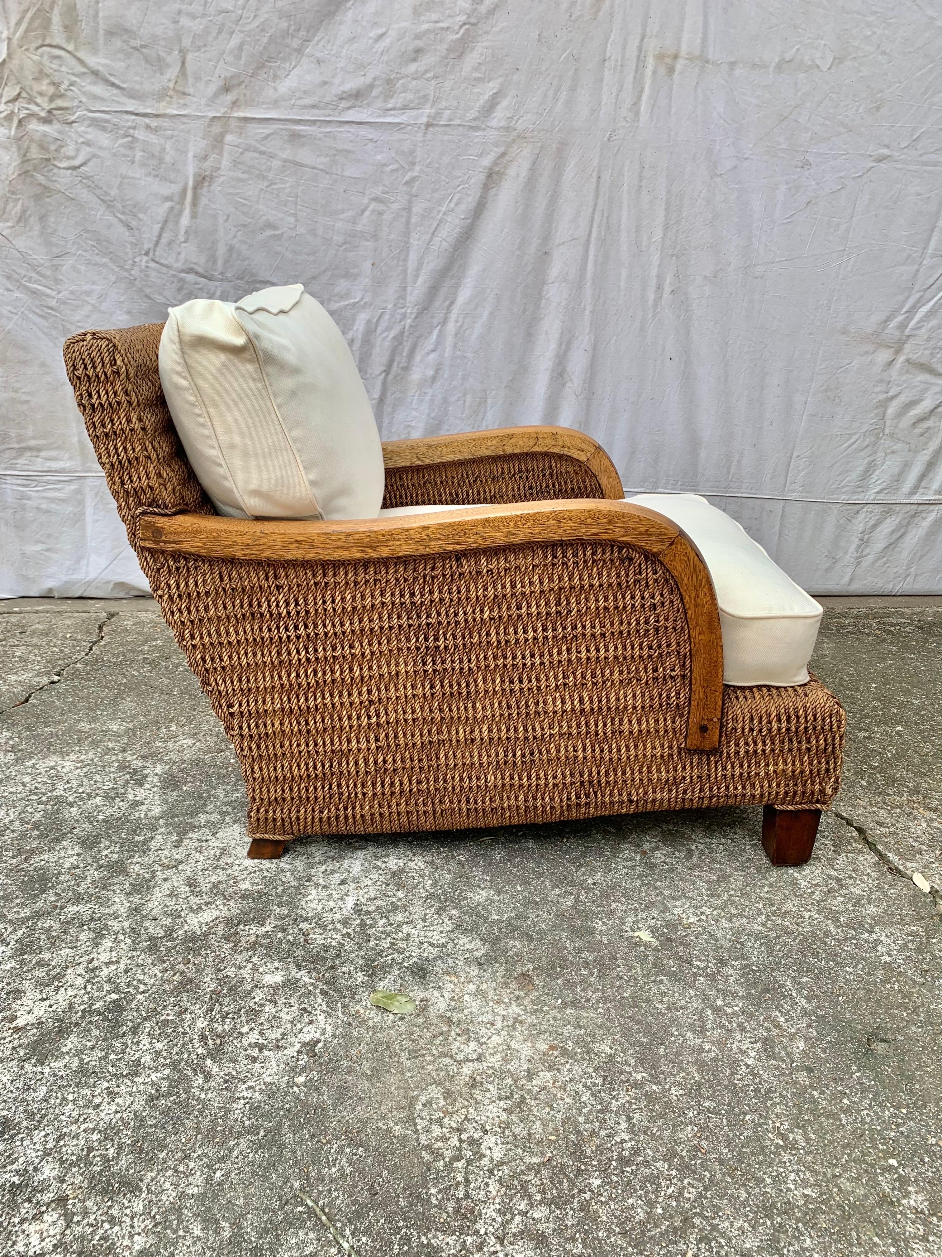 20th Century Ralph Lauren Barrymore Wicker Rope Armchair 1