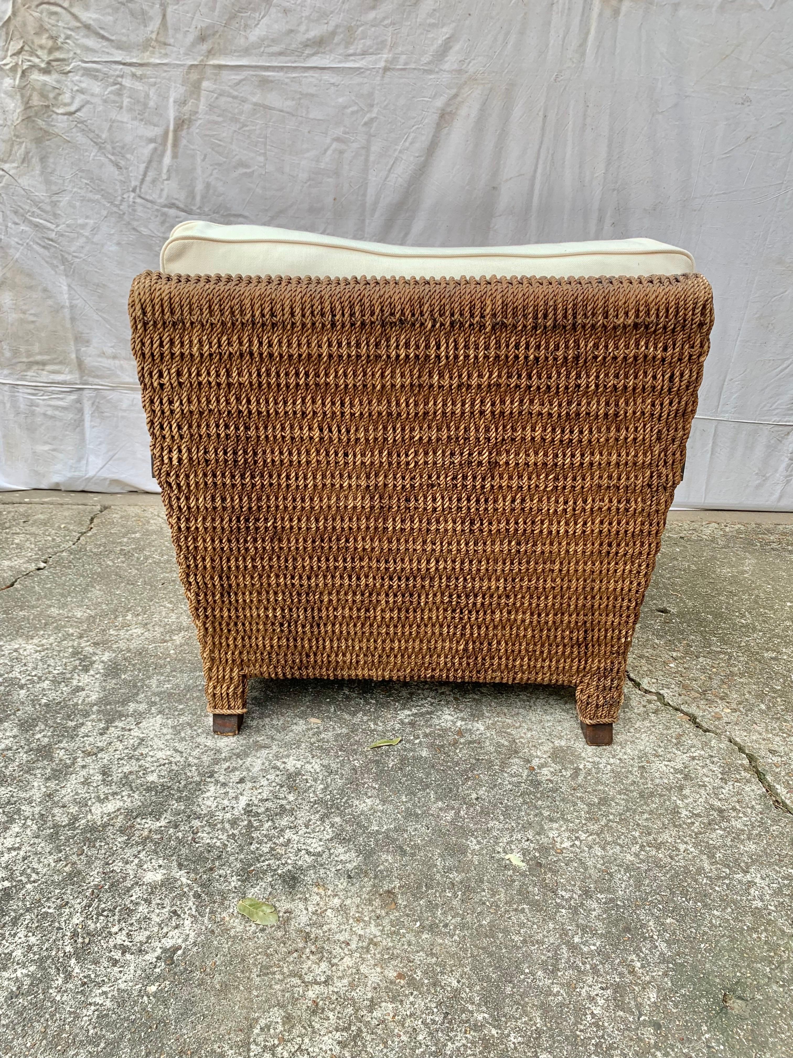 20th Century Ralph Lauren Barrymore Wicker Rope Armchair 2