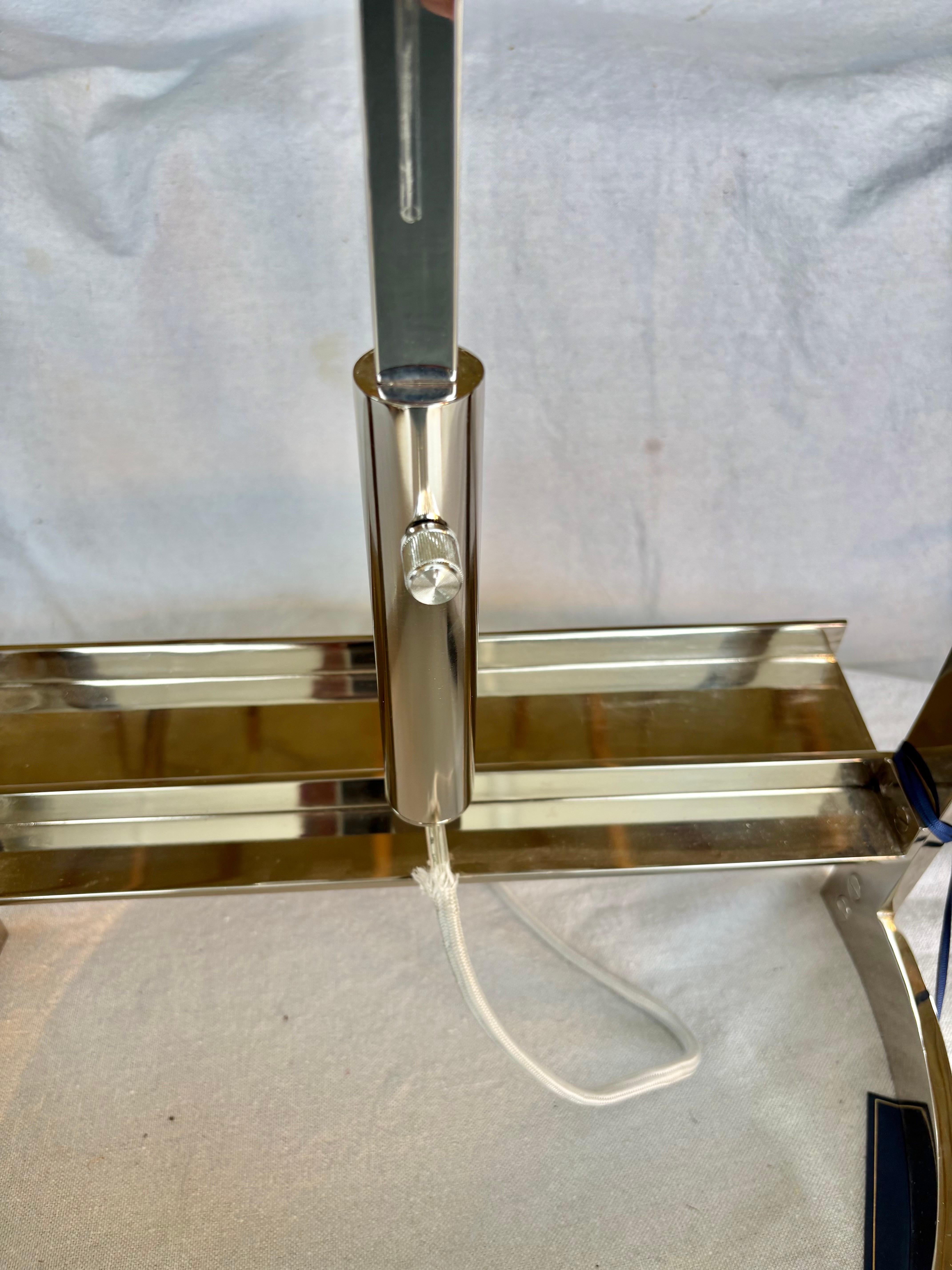 Lámpara de mesa de caballete cromada Ralph Lauren del siglo XX en venta 7