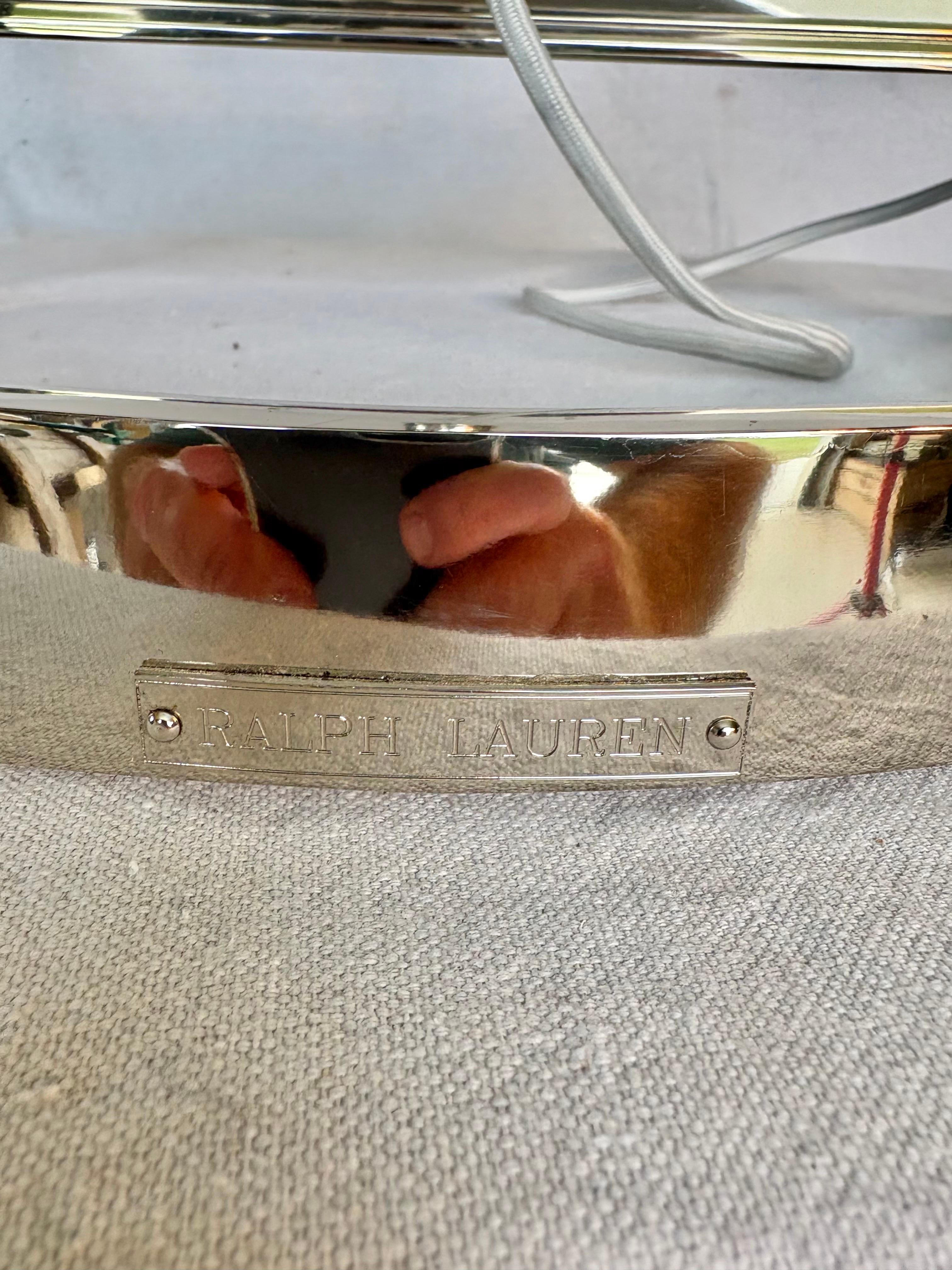 Lámpara de mesa de caballete cromada Ralph Lauren del siglo XX en venta 8