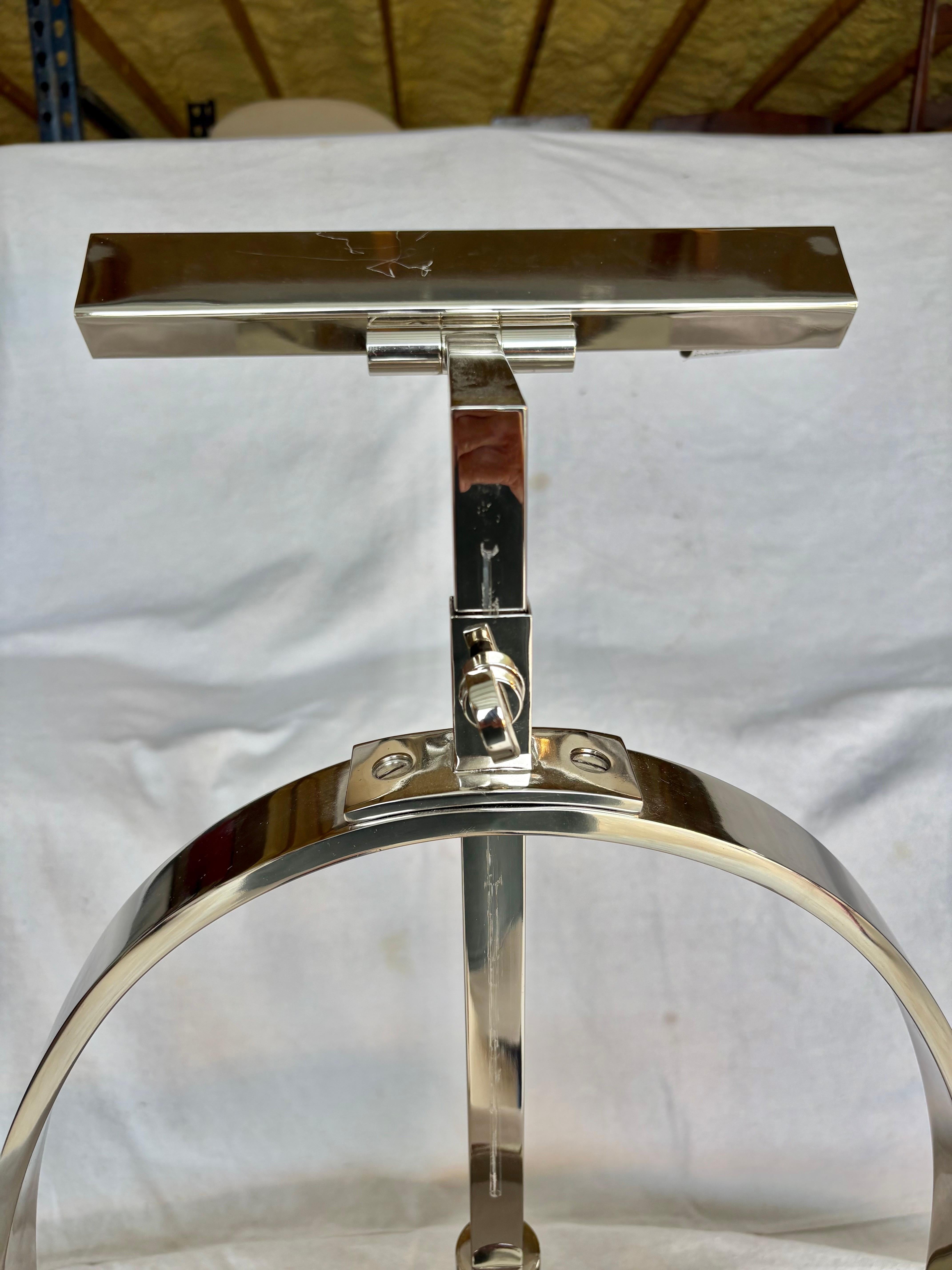Lámpara de mesa de caballete cromada Ralph Lauren del siglo XX en venta 9