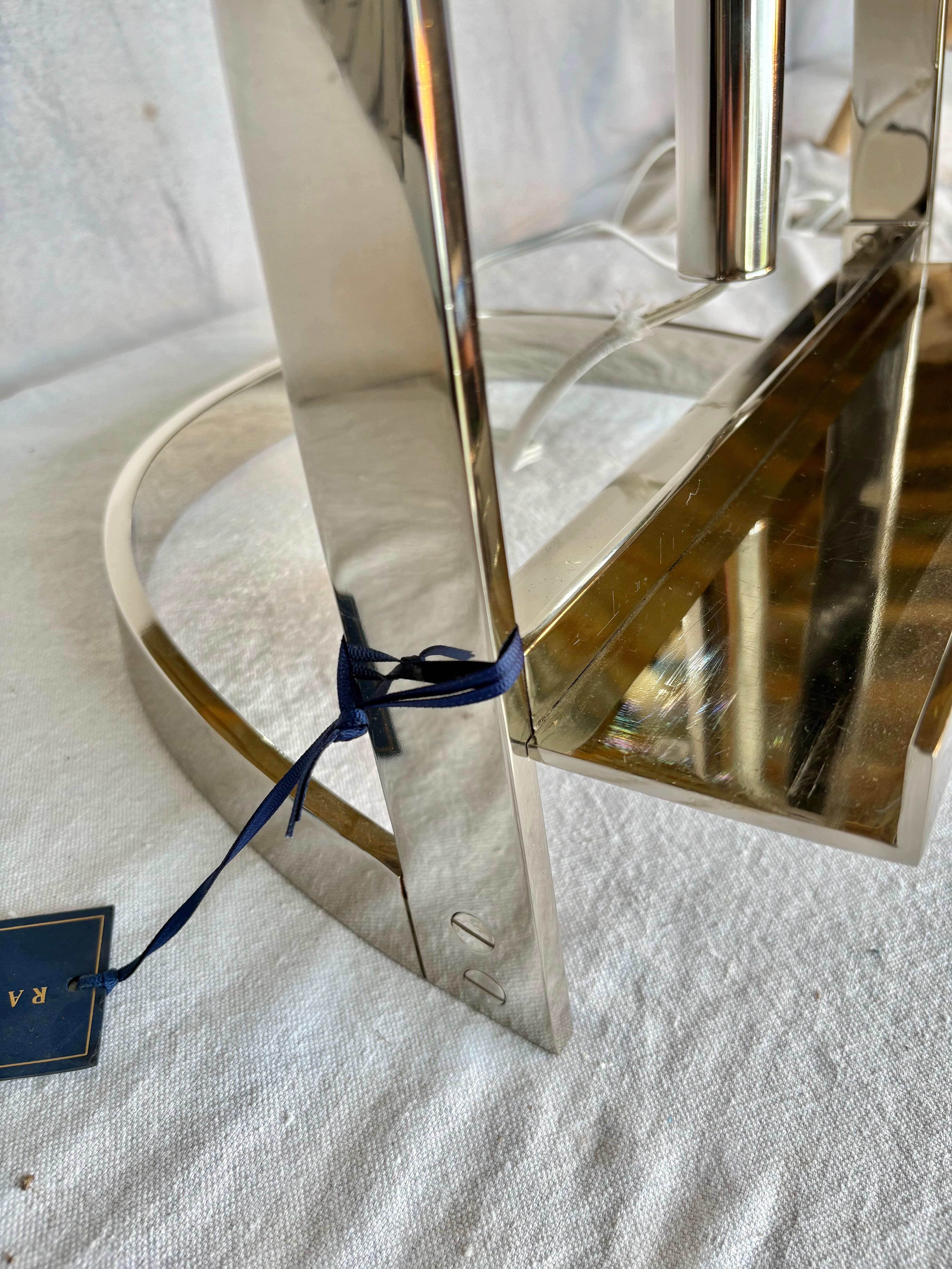 Lámpara de mesa de caballete cromada Ralph Lauren del siglo XX en venta 4