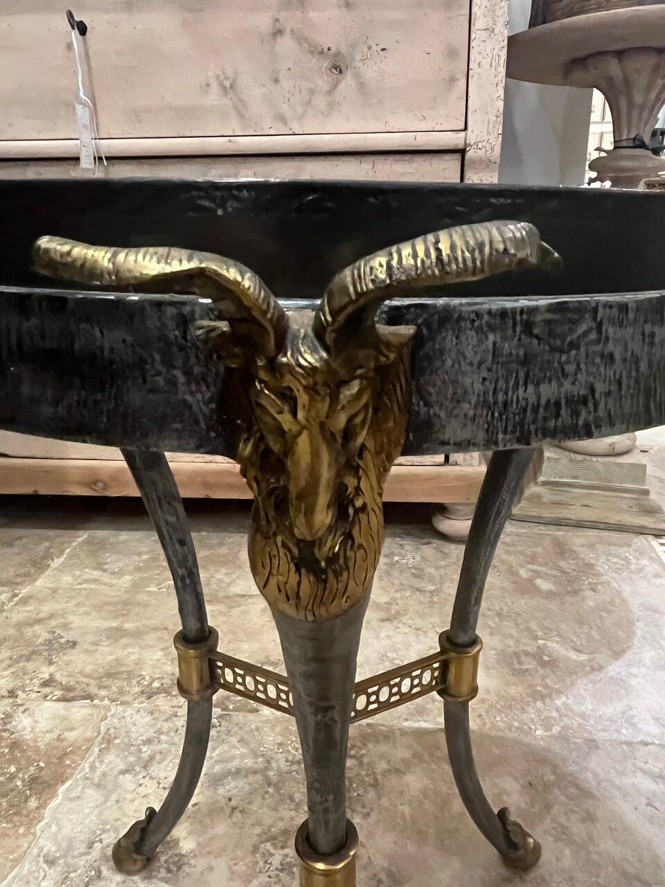 20th Century Rams Head Side Table In Good Condition In Houston, TX